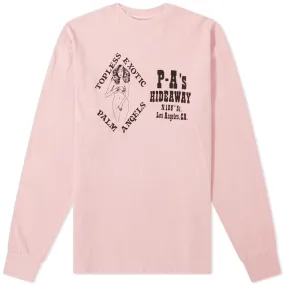 Palm Angels Long Sleeve Exotic Club T-ShirtPink & Black