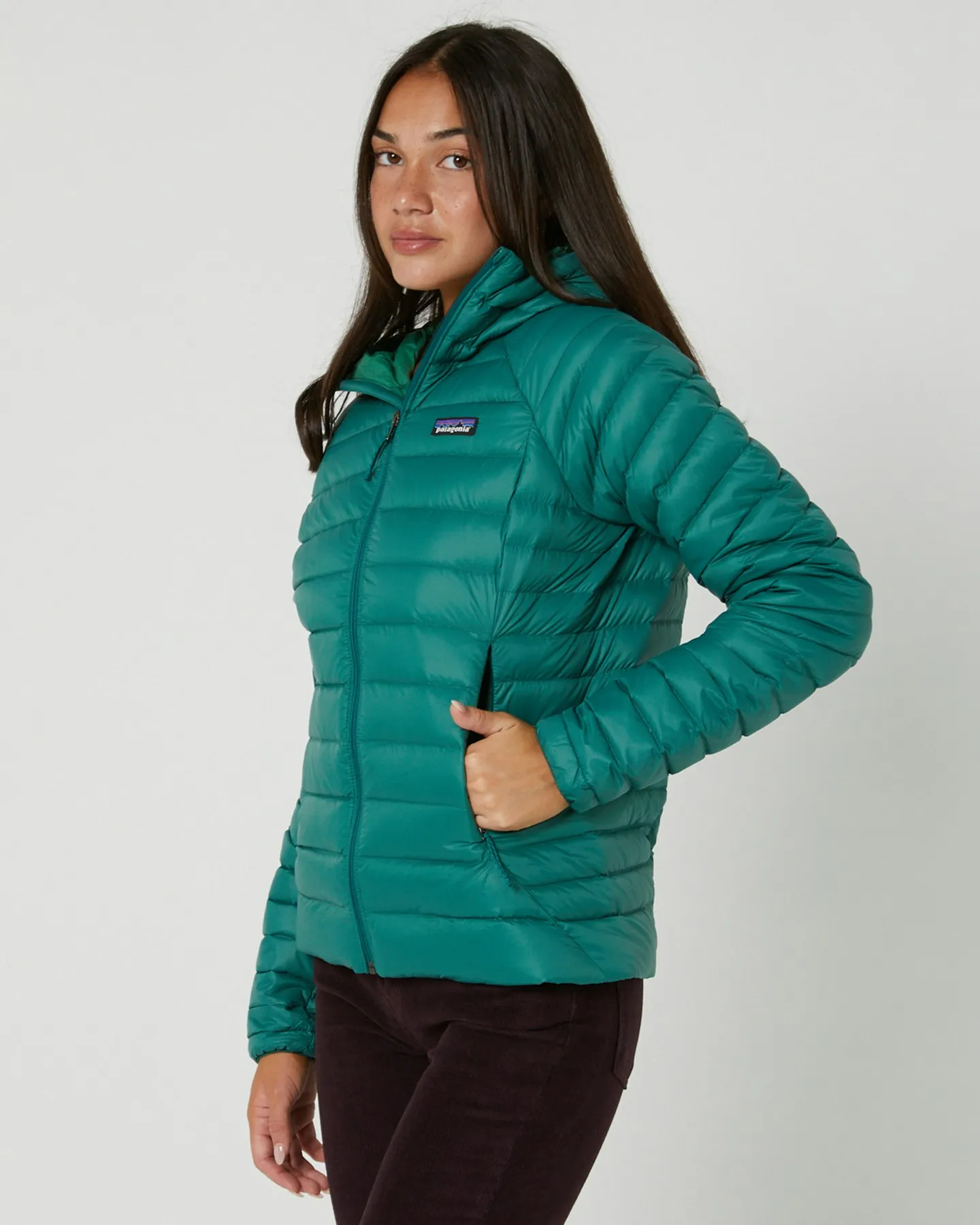 Patagonia Womens Down Sweater Hoody - Conifer Green | SurfStitch