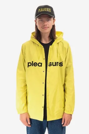 PLEASURES rain jacket men's yellow color