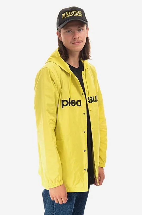 PLEASURES rain jacket men's yellow color