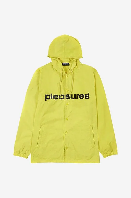 PLEASURES rain jacket men's yellow color