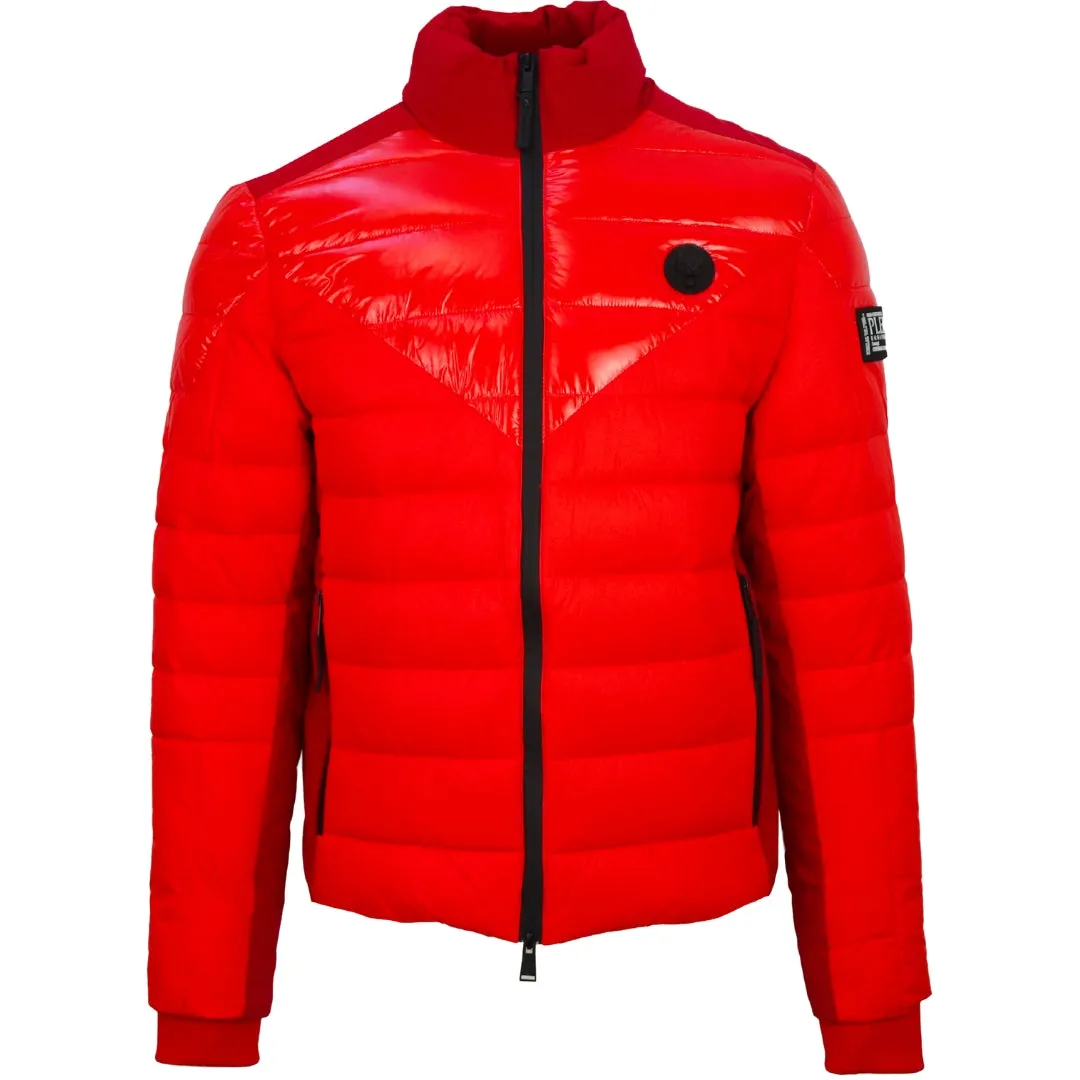 Plein Sport Plain Quilted Red Jacket