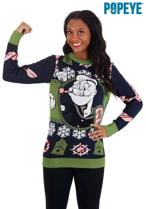 Popeye Ugly Christmas Adult Sweater