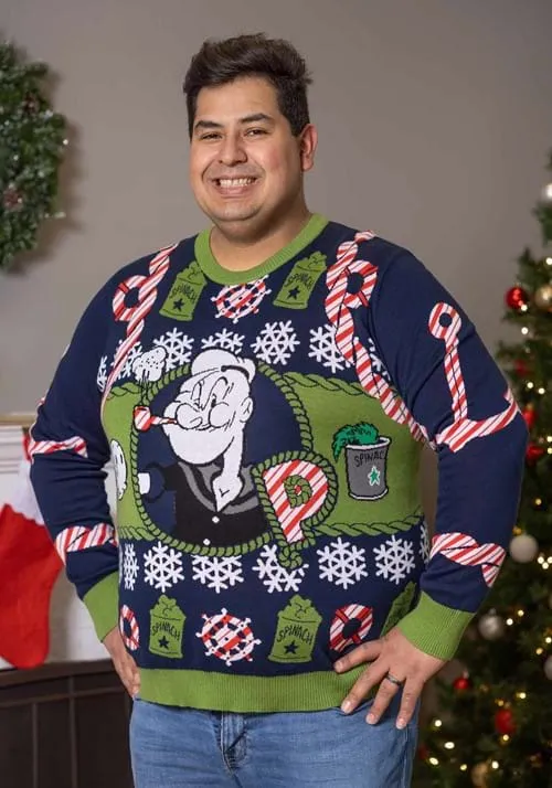 Popeye Ugly Christmas Adult Sweater