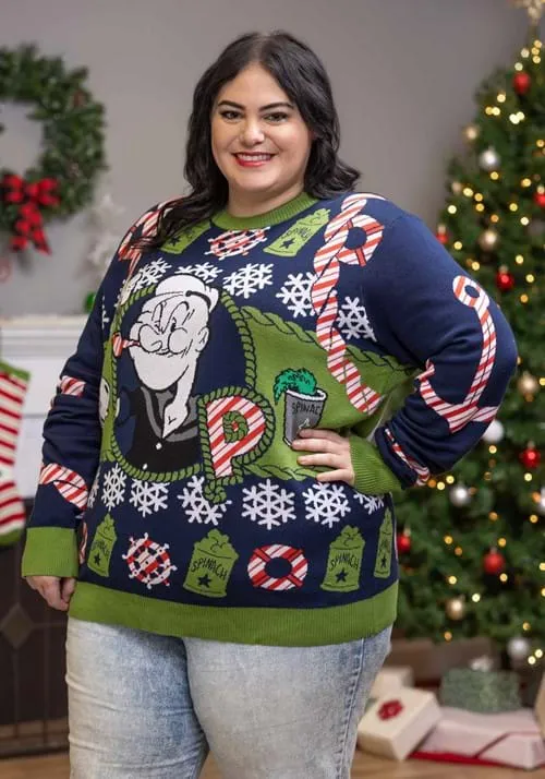 Popeye Ugly Christmas Adult Sweater