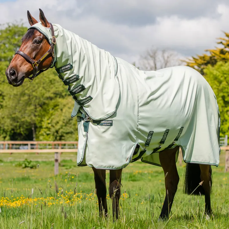 Rambo Hoody Sweet Itch Fly Rug - Green/Sage/Beige