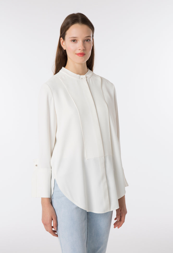 Raw edge Crepe Shirt