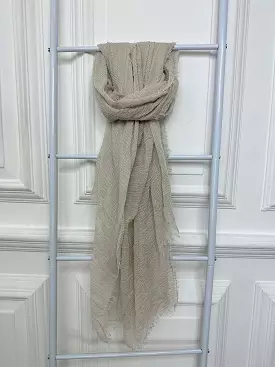 Raw Edge Scarf - Stone