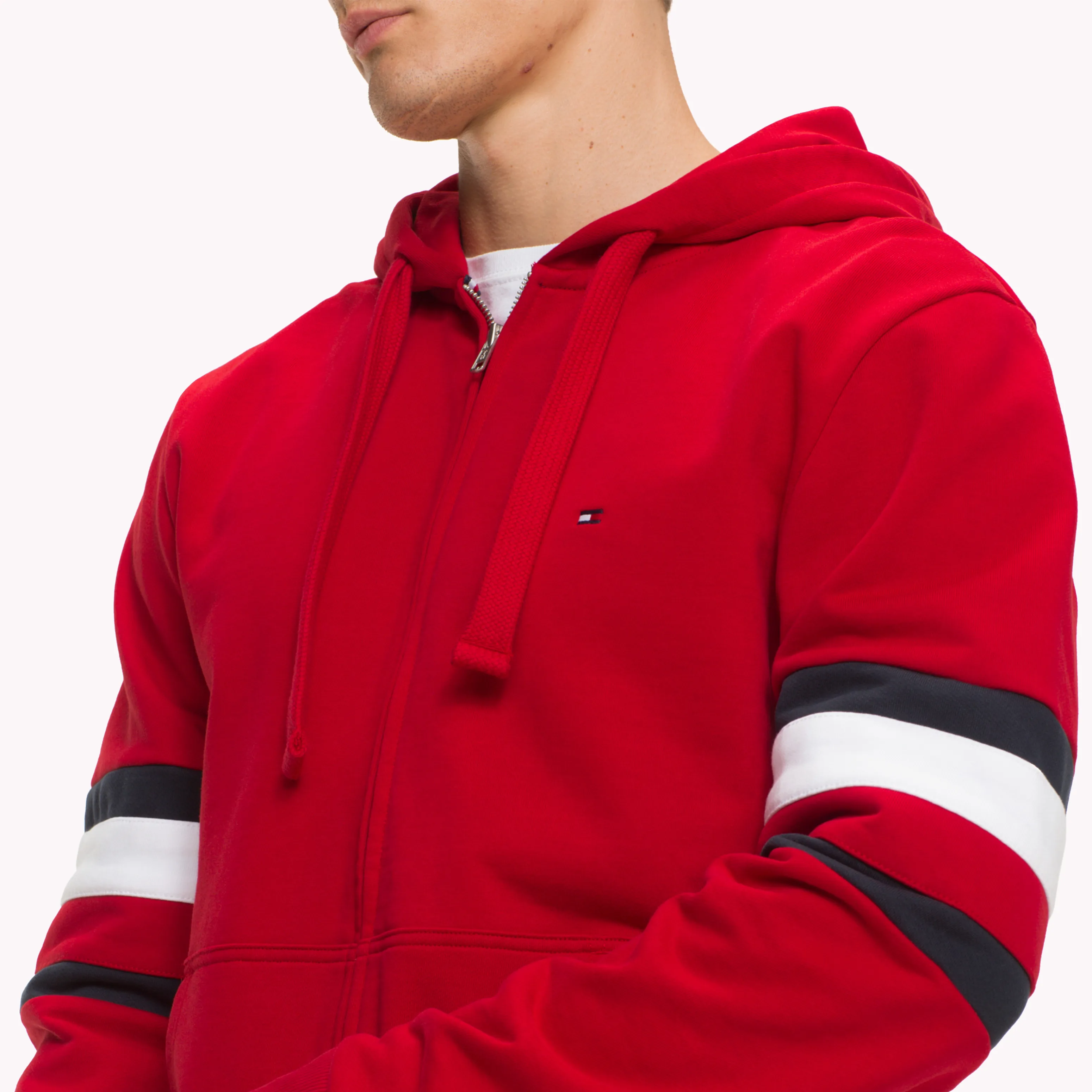 Red Colour-Blocked Relaxed Fit Hoody | Sweatshirts & Hoodies | Tommy Hilfiger