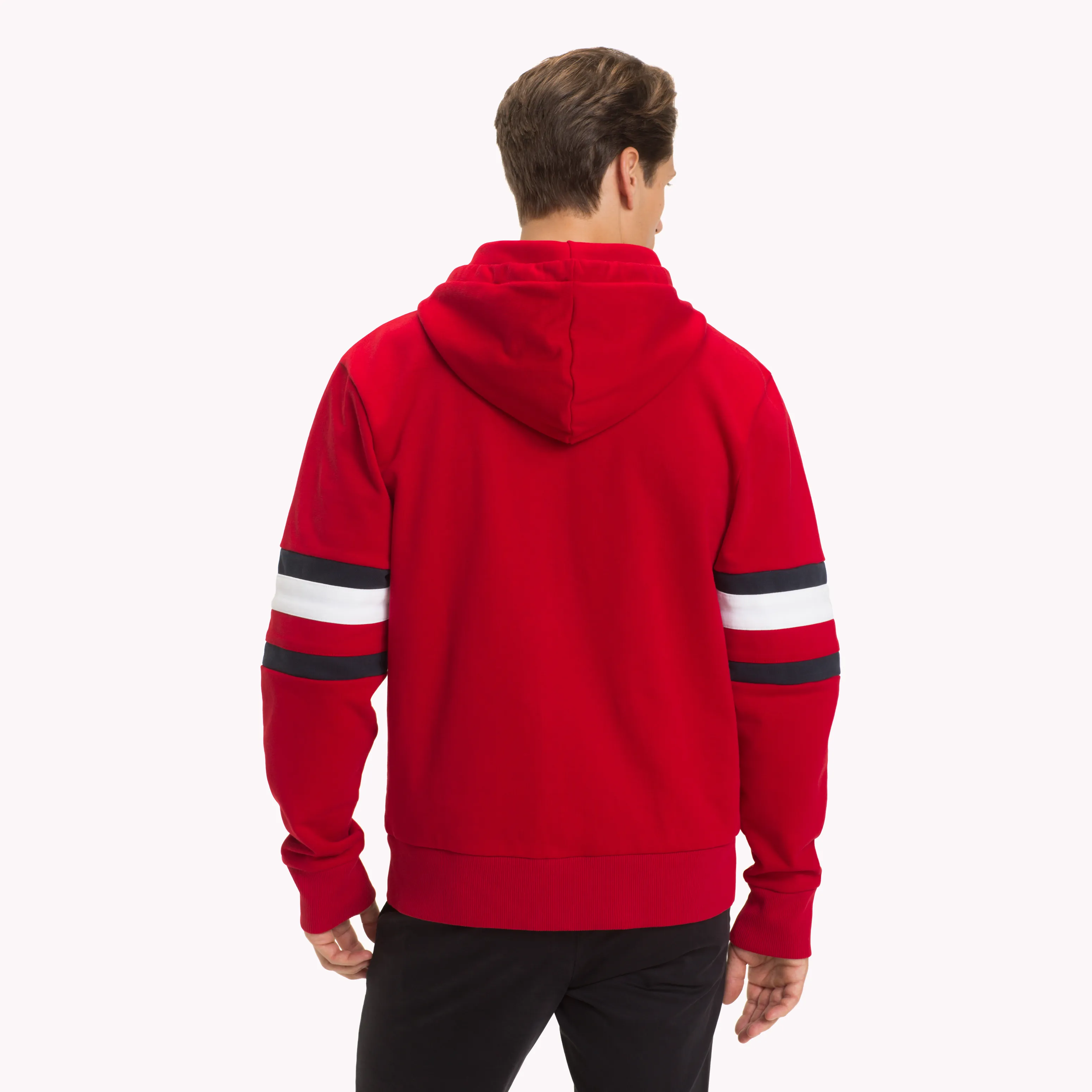 Red Colour-Blocked Relaxed Fit Hoody | Sweatshirts & Hoodies | Tommy Hilfiger