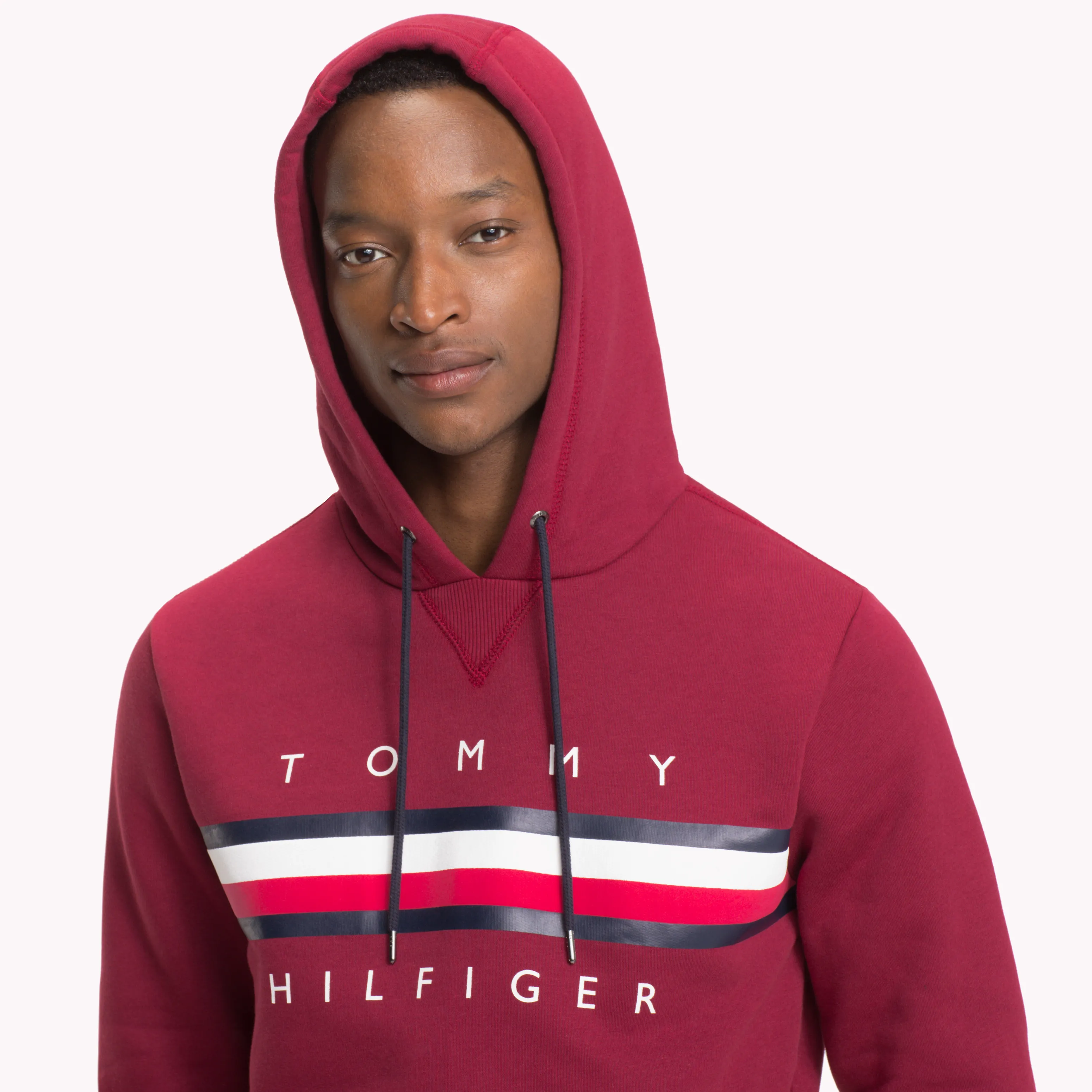 Red Signature Tape Logo Hoody | Sweatshirts & Hoodies | Tommy Hilfiger