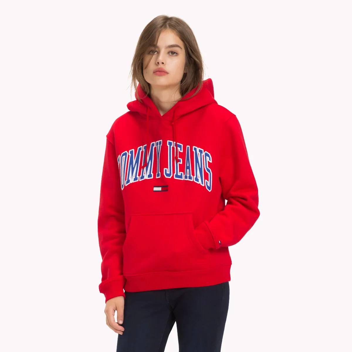 Red Tommy Classics Drawstring Hoody | Sweatshirts & Hoodies | Tommy Hilfiger