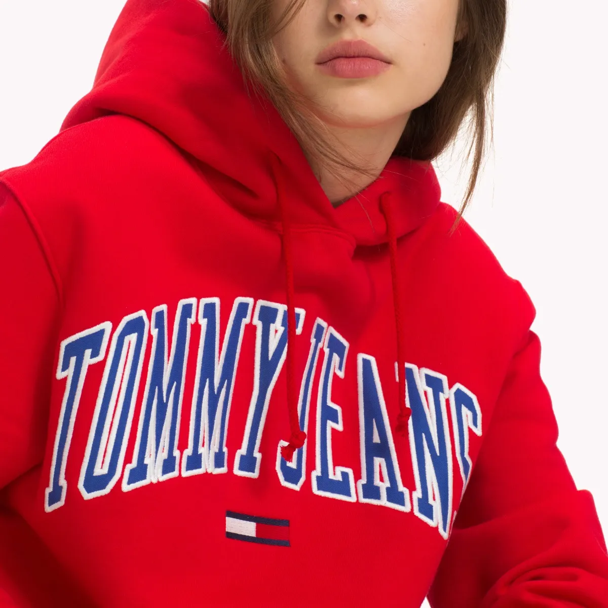 Red Tommy Classics Drawstring Hoody | Sweatshirts & Hoodies | Tommy Hilfiger