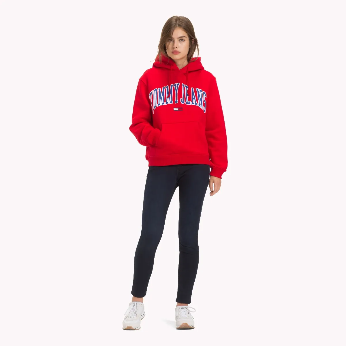 Red Tommy Classics Drawstring Hoody | Sweatshirts & Hoodies | Tommy Hilfiger