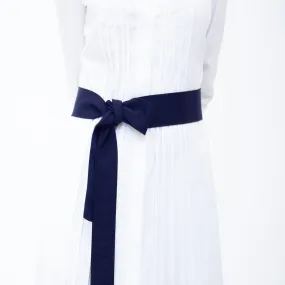 Ribbon Belt, Wide - Navy