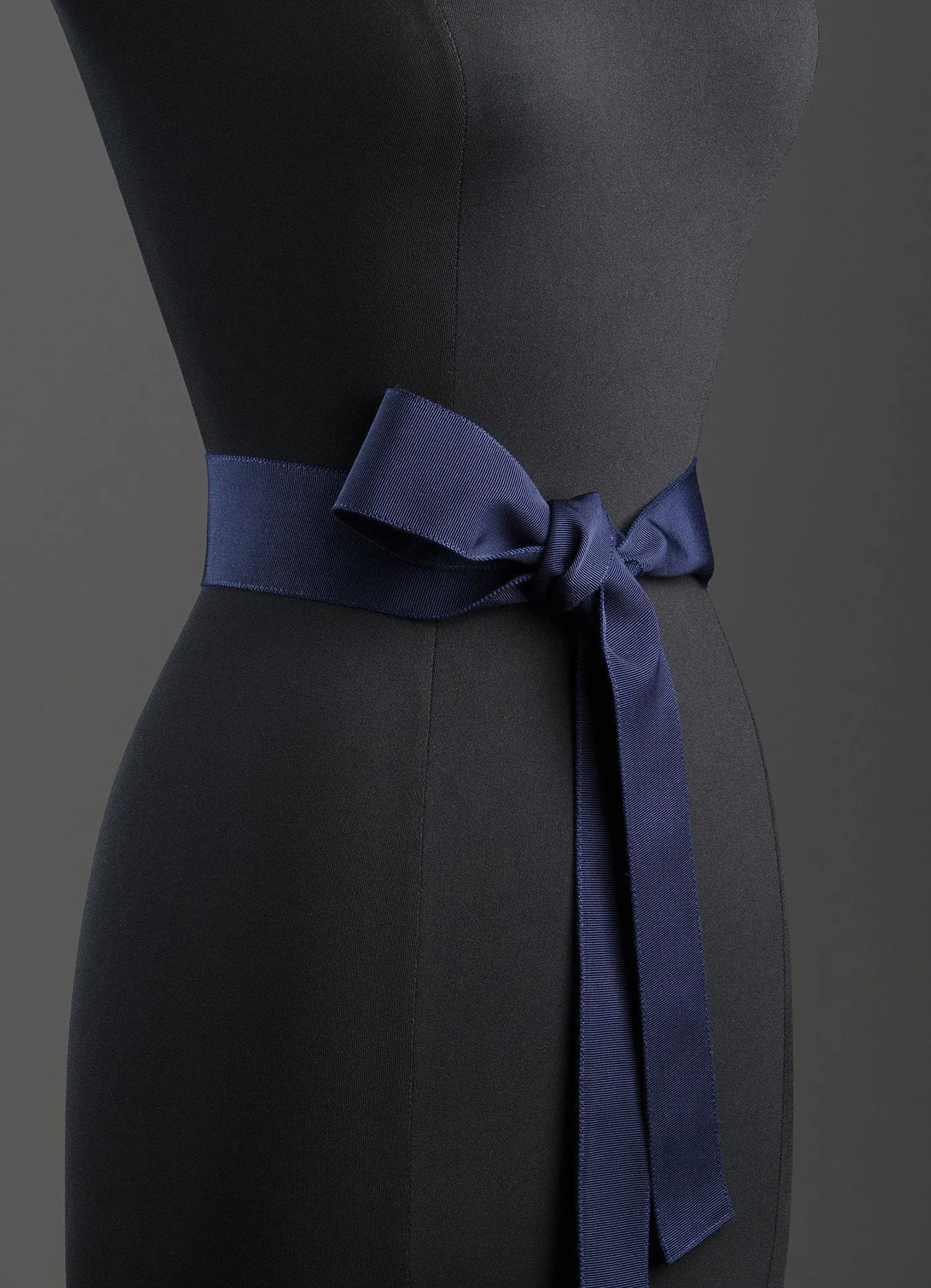 Ribbon Belt, Wide - Navy