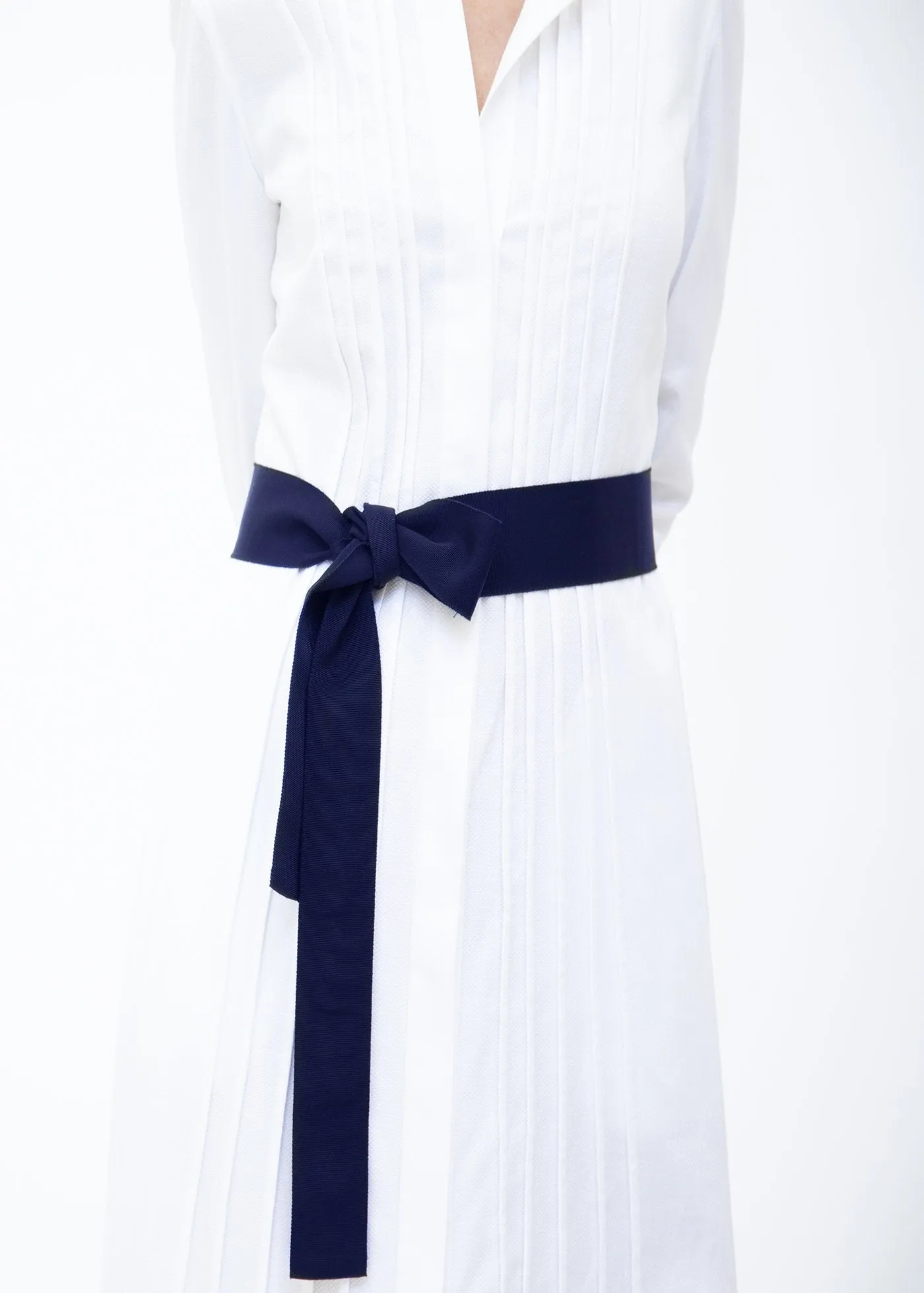 Ribbon Belt, Wide - Navy