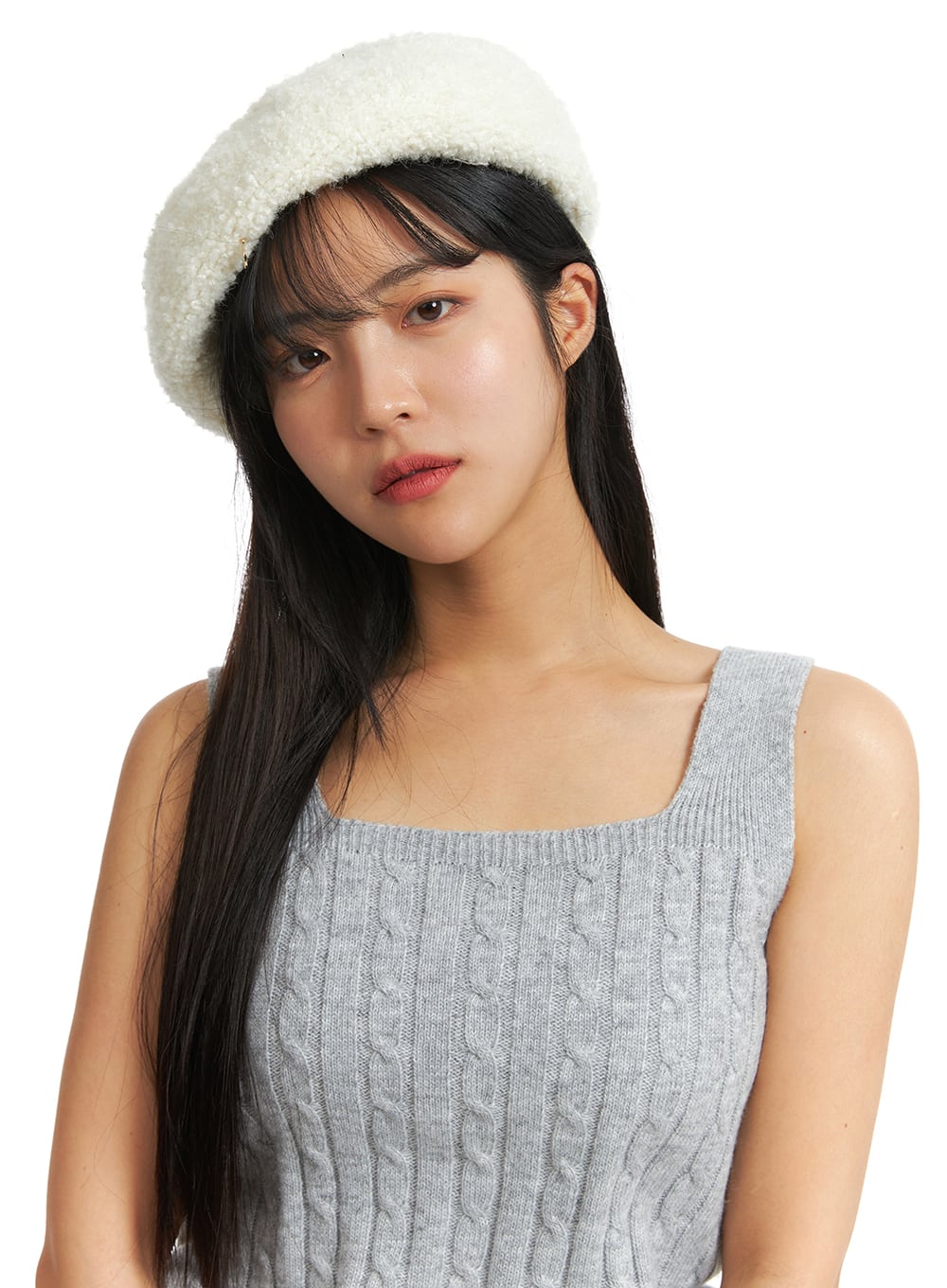 Solid Texture Knitted Tank Top OJ405