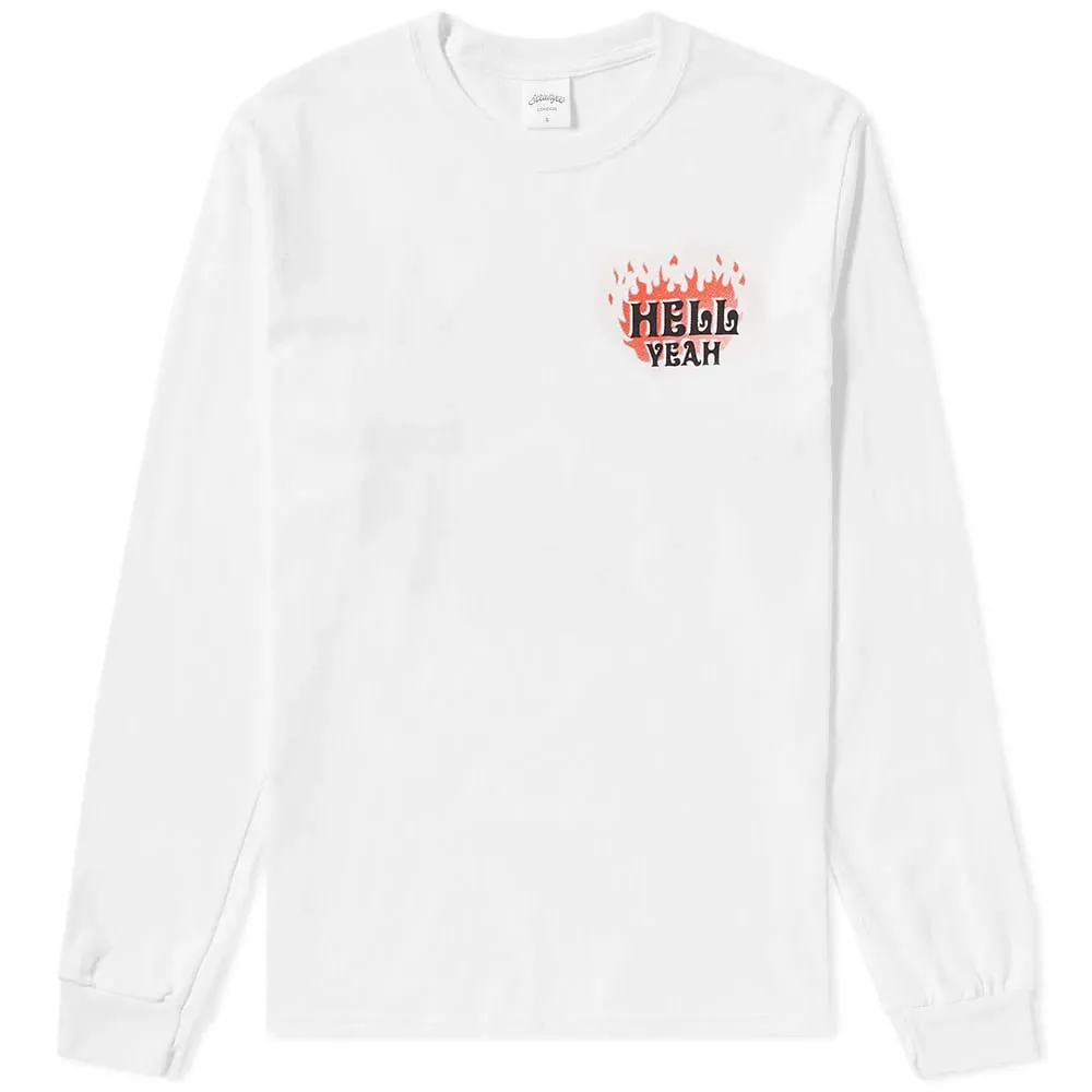 Strangers Long Sleeve Hell Yeah TeeWhite