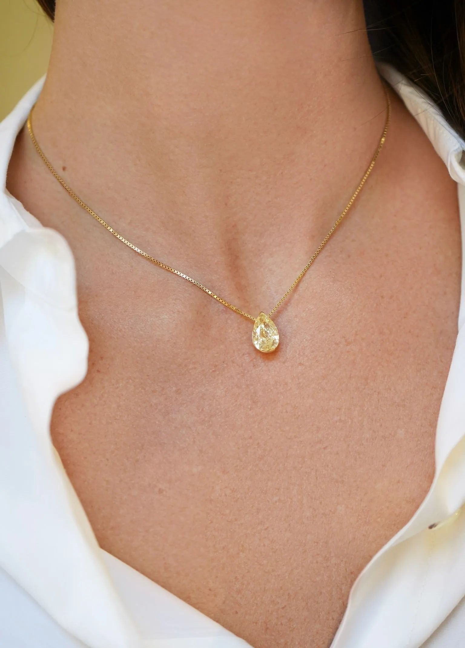 The MG Muse Fancy Yellow Diamond Pendant