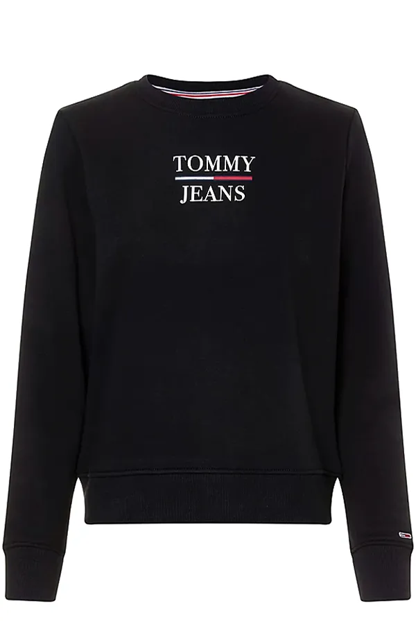 Tommy Hilfiger Women Middle Logo Sweatshirt Black