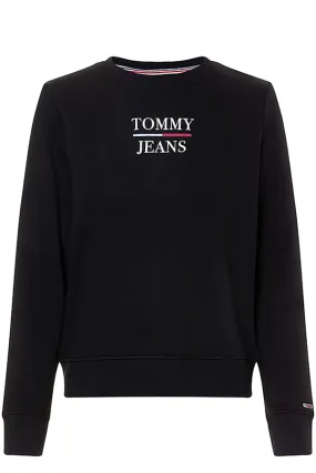 Tommy Hilfiger Women Middle Logo Sweatshirt Black