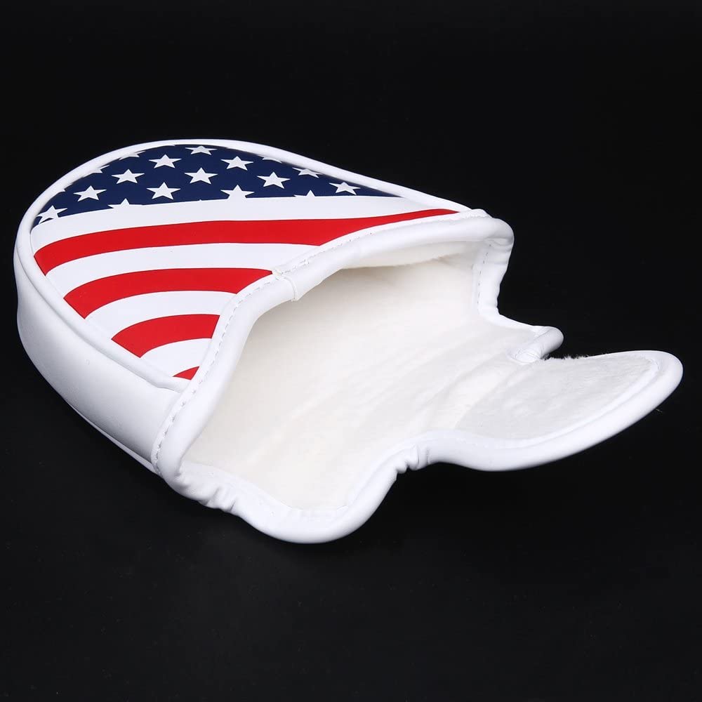 Volf Golf Red White Blue Synthetic Leather USA Mallet Putter Cover