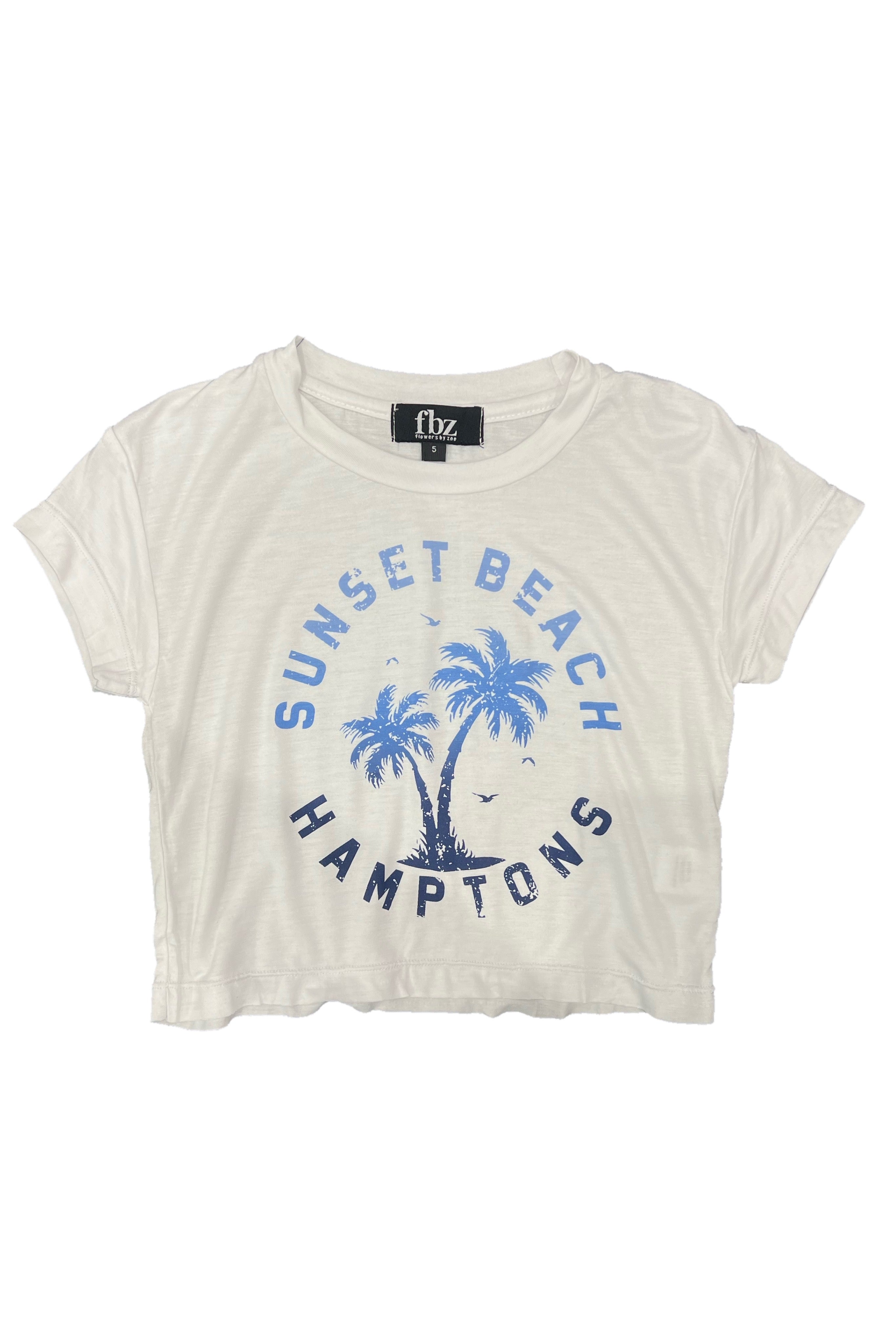 White Blue Ombre Hamptons Graphic Tee