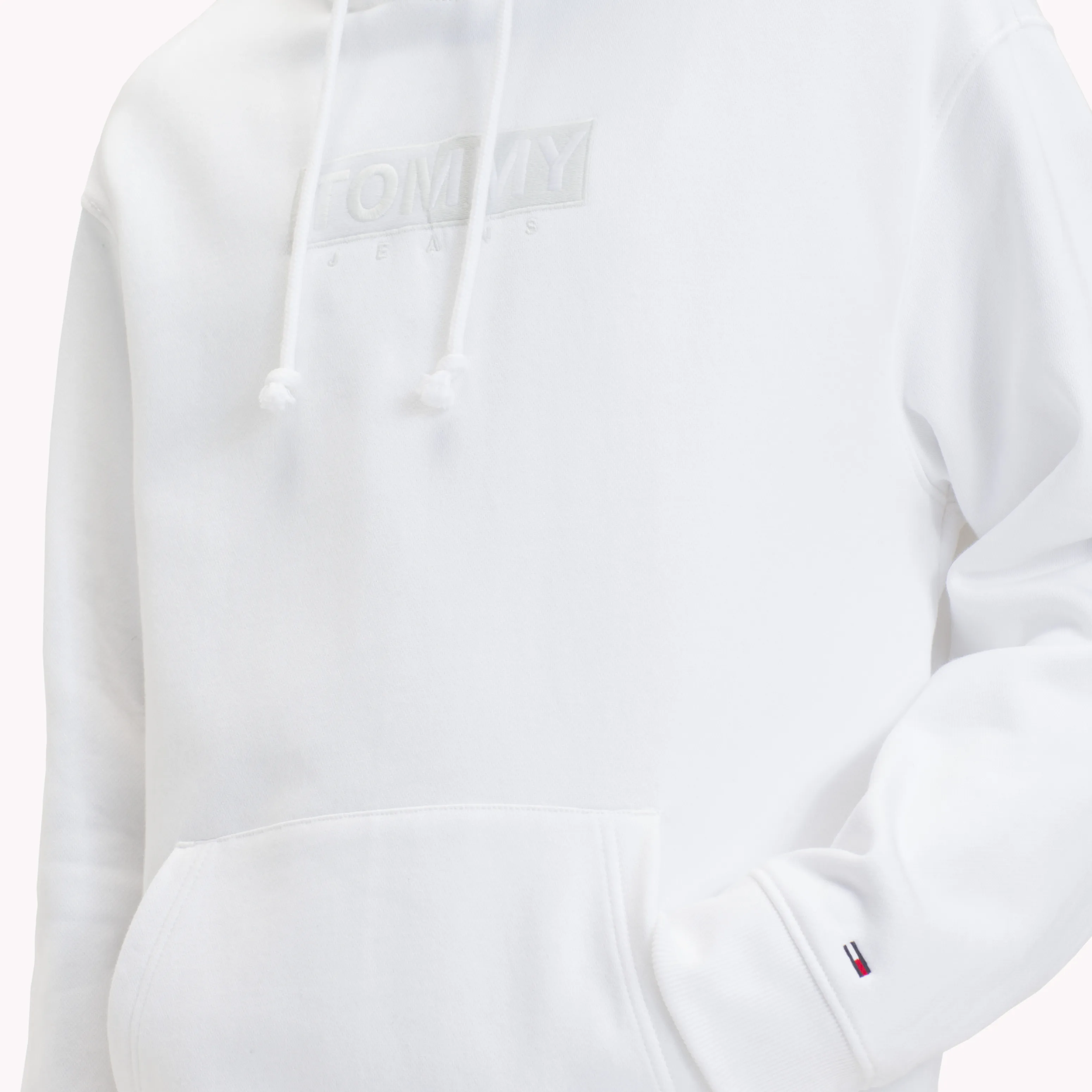 White Fleece Embroidered Hoody | Sweatshirts & Hoodies | Tommy Hilfiger