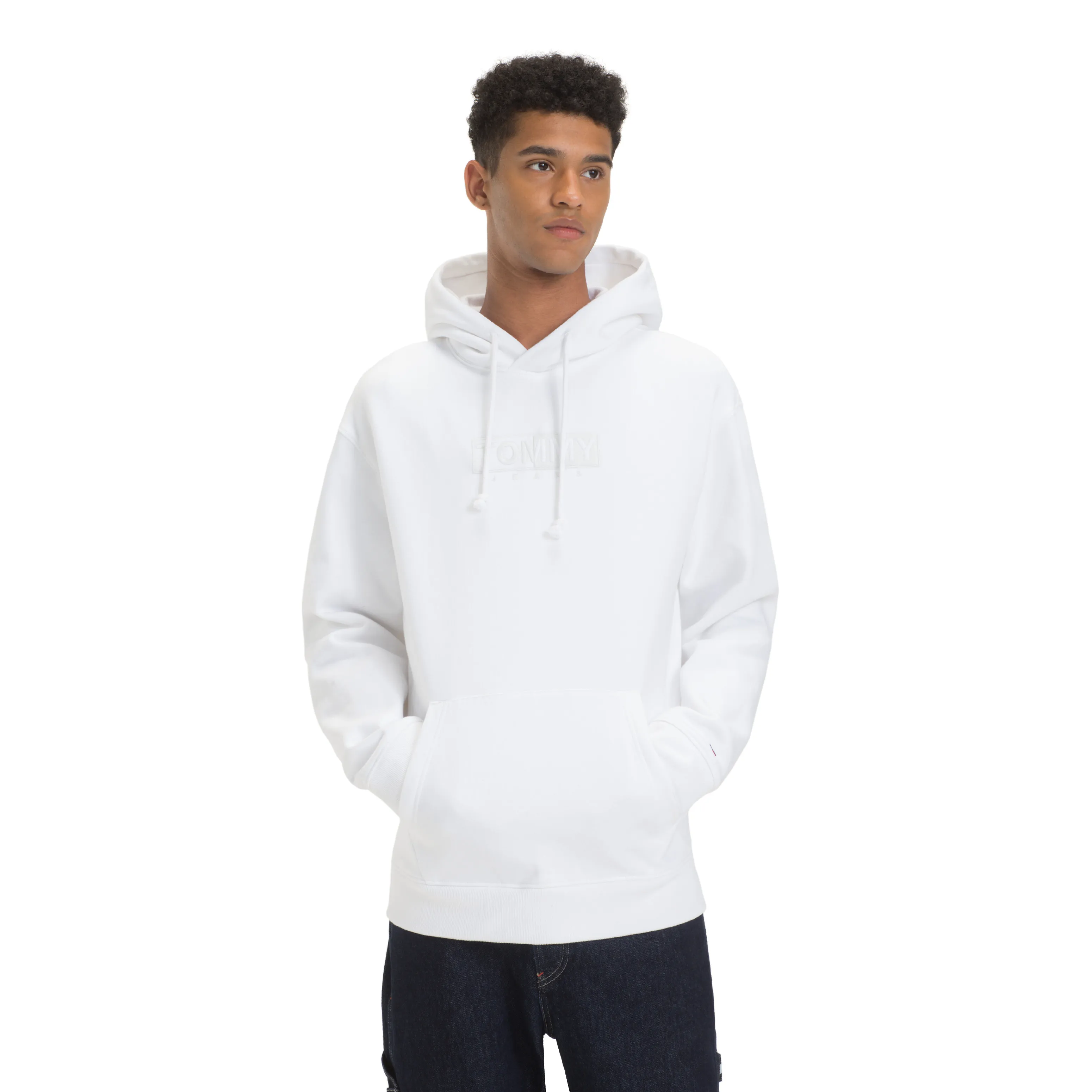 White Fleece Embroidered Hoody | Sweatshirts & Hoodies | Tommy Hilfiger