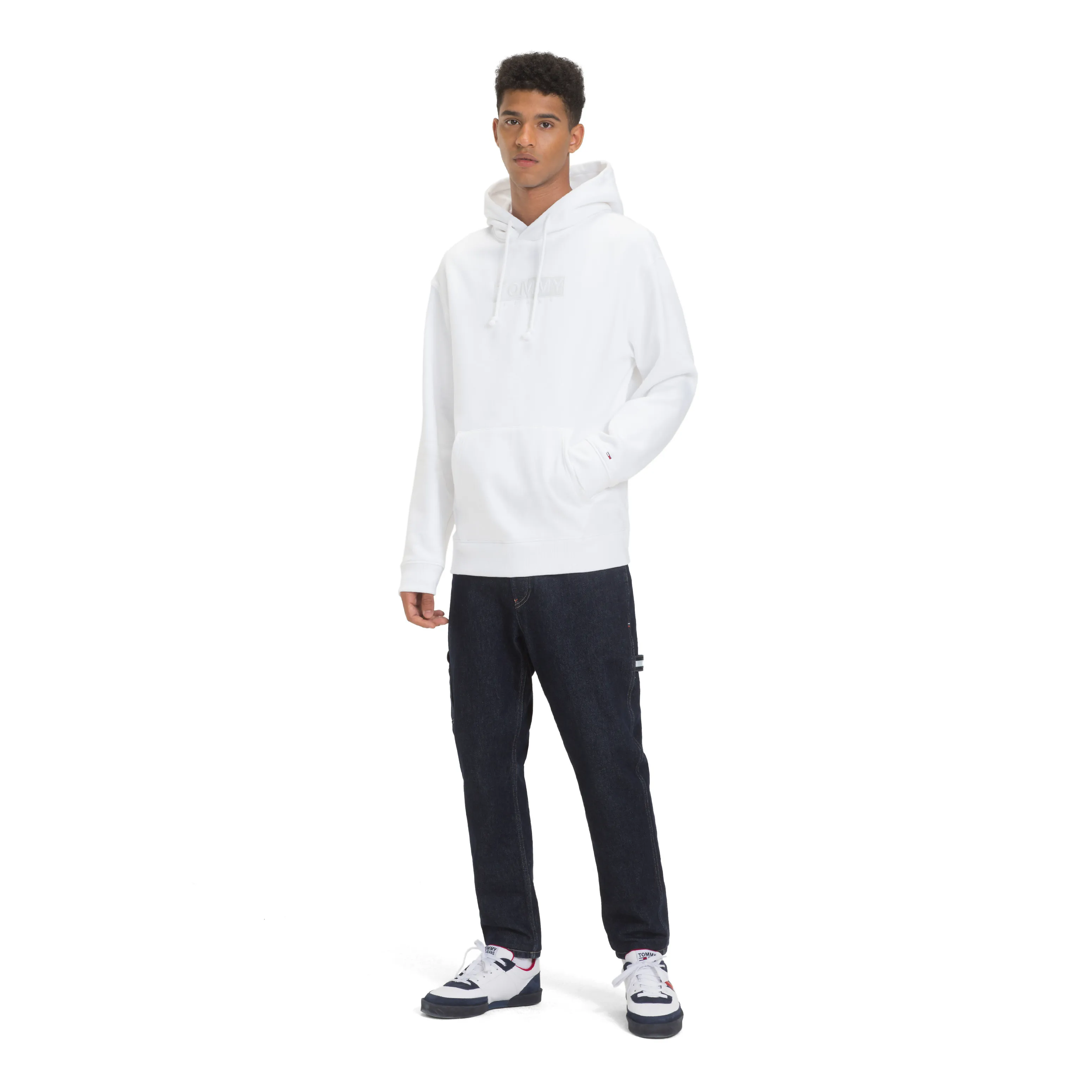 White Fleece Embroidered Hoody | Sweatshirts & Hoodies | Tommy Hilfiger