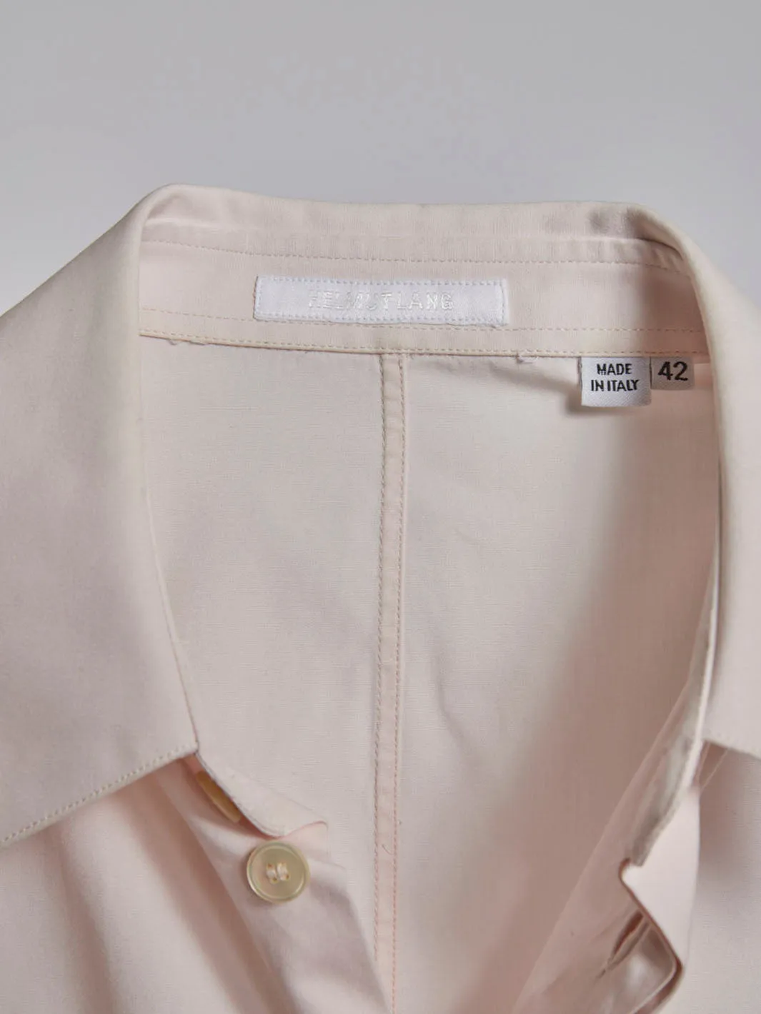 Y2K Helmut Lang light pink cotton blouse