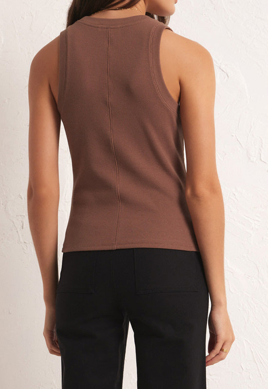 Z Supply - Sirena Rib Tank Top Whipped Mocha